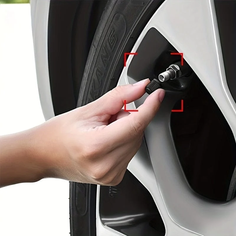 20 Stück Reifenschaft-Ventilkappen, ganz in Schwarz, universelle Schaftabdeckungen für Autos, SUVs, Fahrräder und Fahrräder, LKWs, Motorräder, luftdichter Verschluss, robust