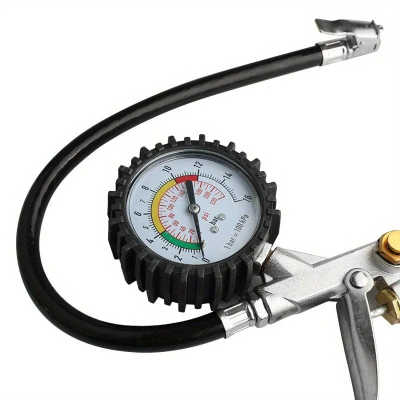 Wirtschaftliches Modell-Reifendruckmessgerät, Reifenfüllpistole mit Manometer, Autoreparaturwerkzeuge mit Gummischlauch