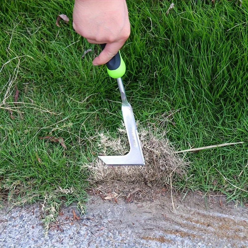 1 Stück, Gartengerät, Riss-Jäter, manueller Unkrautjäter, Gehweg-Fugen-Jäter-Werkzeug, Pflasterstein-Unkrautentfernungswerkzeug, L-förmige Hakenklinge für Risse, Gras, Moos, Garten, Hof, Schneiden von Sod-Lücken zwischen Pflastersteinen, Unkraut-Jäter-Werkzeug