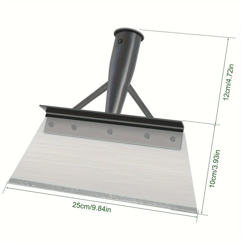 1 Stück, 24.89 cm, multifunktionale Outdoor-Gartenschaufel, robuste Stahl-Reinigungsschaufel, flache Schaufel, Eisschaufel, scharfes Pflanzen-Jäten-Farmwerkzeug für Unkraut und Moos, Eisboden-Pflanzwerkzeug, multifunktionaler Garten
