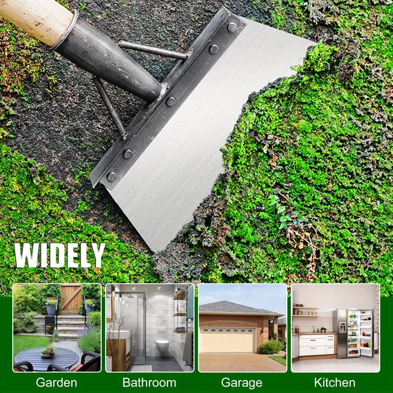 1 Stück, 24.89 cm, multifunktionale Outdoor-Gartenschaufel, robuste Stahl-Reinigungsschaufel, flache Schaufel, Eisschaufel, scharfes Pflanzen-Jäten-Farmwerkzeug für Unkraut und Moos, Eisboden-Pflanzwerkzeug, multifunktionaler Garten