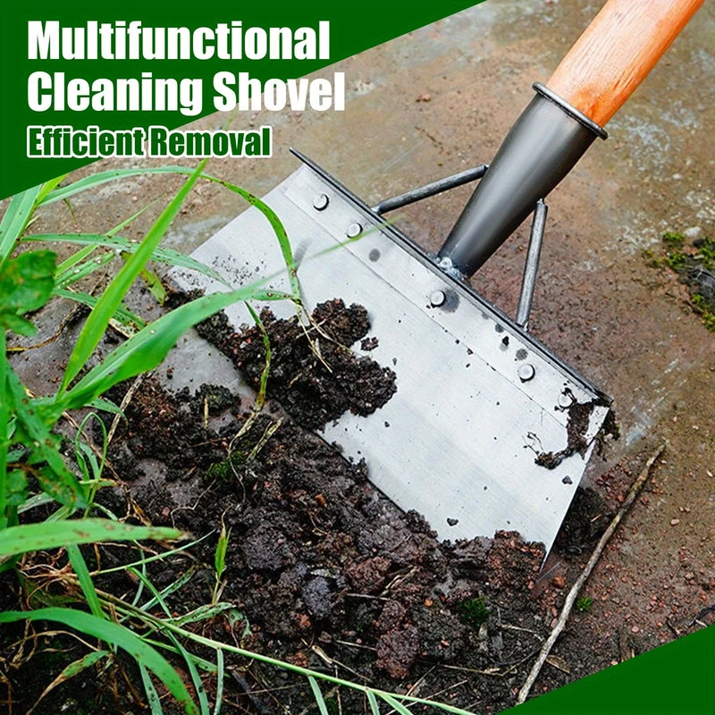 1 Stück, 24.89 cm, multifunktionale Outdoor-Gartenschaufel, robuste Stahl-Reinigungsschaufel, flache Schaufel, Eisschaufel, scharfes Pflanzen-Jäten-Farmwerkzeug für Unkraut und Moos, Eisboden-Pflanzwerkzeug, multifunktionaler Garten