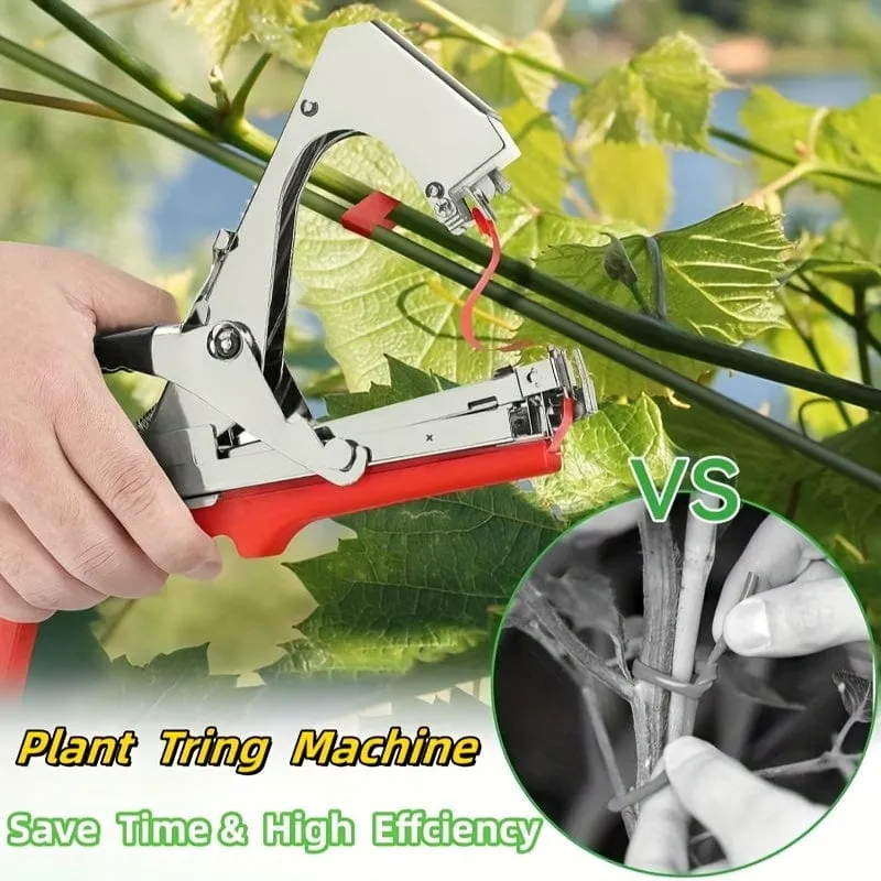 1 Set Pflanzenbindemaschine für Trauben, Himbeeren, Tomaten und Weingemüse, mit 10/20 Rollen Bändern, Heftklammern und Ersatzklingen