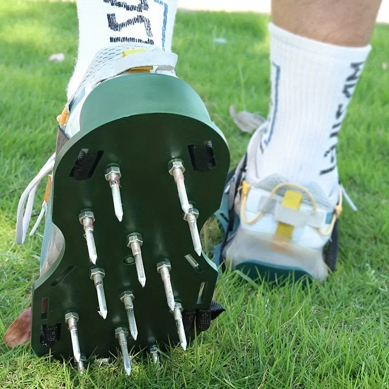 1 Paar Garten-Bodenlockerungsschuhe, Rasennagelschuhe, aufblasbare Rasen-Bodenlockerungsschuhe, selbstnivellierende Epoxidharz-Gartengeräte