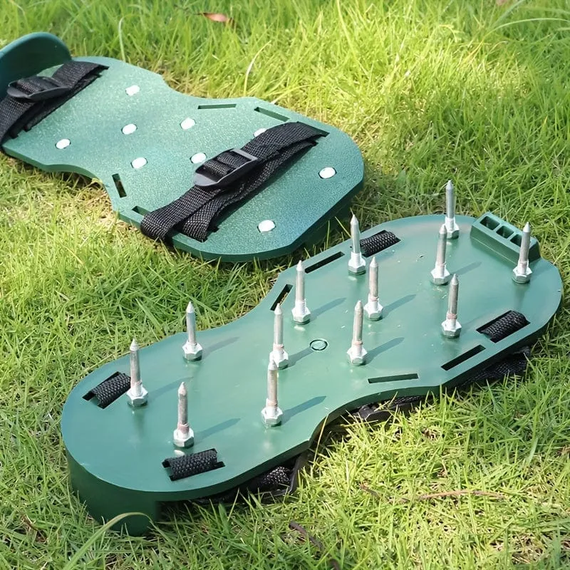 1 Paar Garten-Bodenlockerungsschuhe, Rasennagelschuhe, aufblasbare Rasen-Bodenlockerungsschuhe, selbstnivellierende Epoxidharz-Gartengeräte