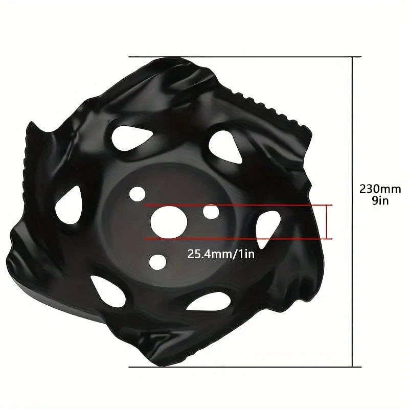 1pc Jäten Tablett Rasenmäher Klinge Allzweck Drachen Klaue Tablett Garten Werkzeug Zubehör Unkraut Pinsel Schneiden Für Rasen mäher, Schwarz
