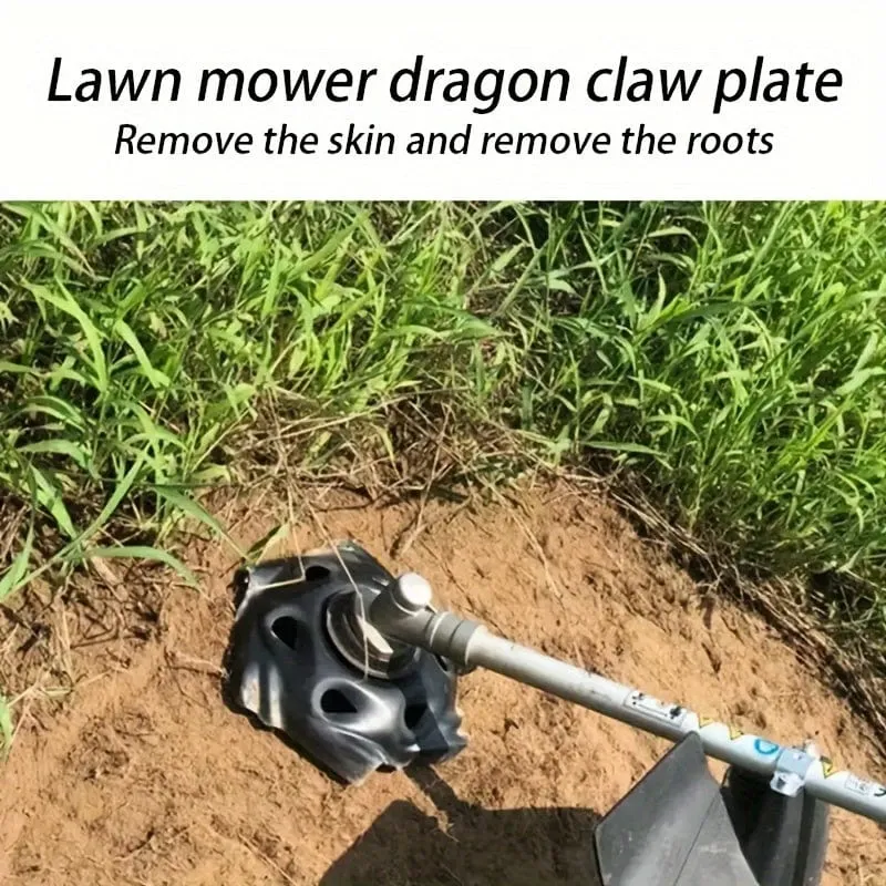 1pc Jäten Tablett Rasenmäher Klinge Allzweck Drachen Klaue Tablett Garten Werkzeug Zubehör Unkraut Pinsel Schneiden Für Rasen mäher, Schwarz