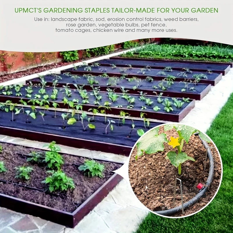 15/25 Stück verzinkte Garten-Landschaftsnadeln, U-förmige Rasenstoff-Landschaftsnadeln für sicheren Garten-Blumenpflanzenbedarf, Gartenbalkon-Pflanzbedarf, Pflanzgefäße und Behälterzubehör
