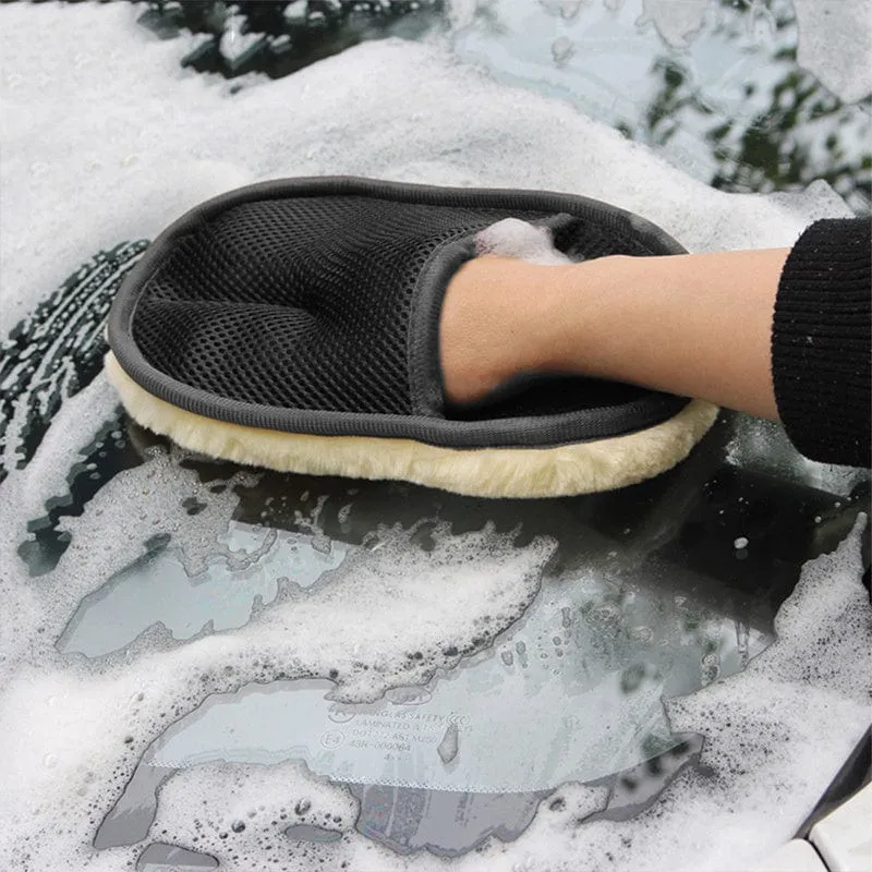 Auto Pinsel Reiniger Wolle Weiche Handschuhe 15*25cm Auto Reinigung