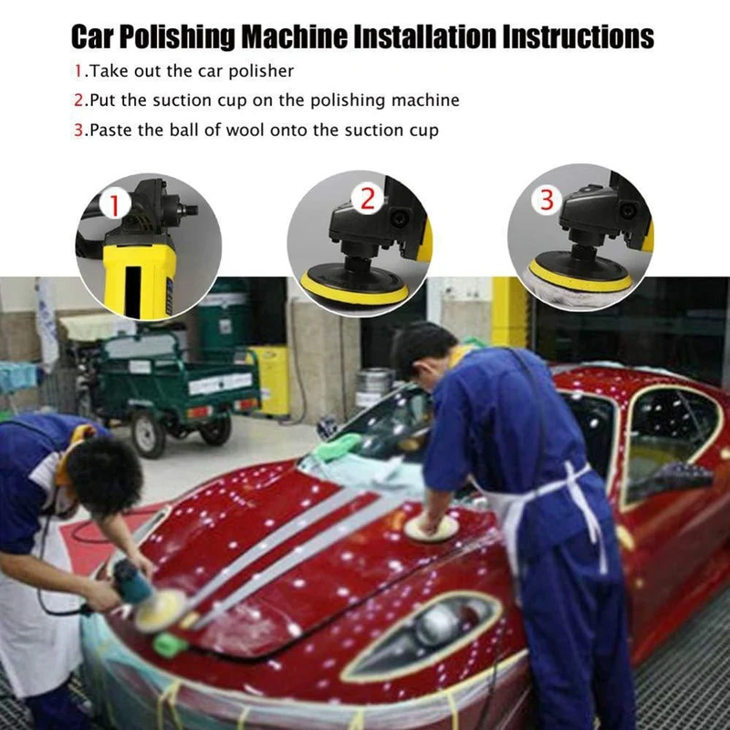 5 teile/satz 10.16 Cm Auto Polieren Waxing Polieren Rad Pad Auto Polierer Kit Für Auto M10/M14 Bohrer Stecker Autolack Pflege Auto-styling