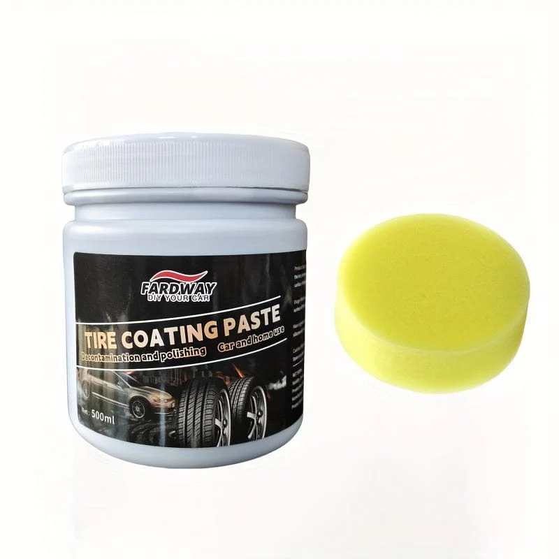 500 ml Autoreifen-Wachsglasur, wasserdicht, helles Licht, Schutz und Wartung, solide Rad-Reifen-Beschichtung, Motorrad-Reifen-Beschichtungspasten-Set