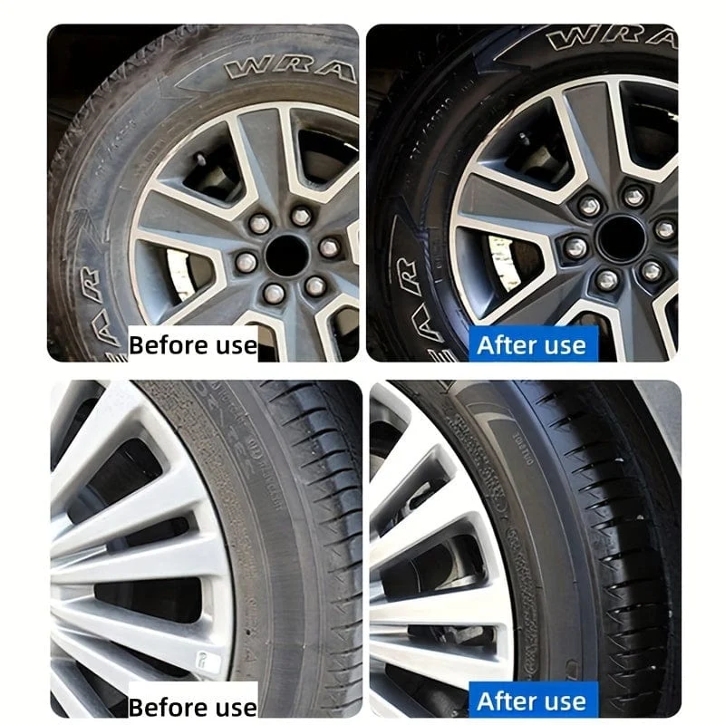500 ml Autoreifen-Wachsglasur, wasserdicht, helles Licht, Schutz und Wartung, solide Rad-Reifen-Beschichtung, Motorrad-Reifen-Beschichtungspasten-Set