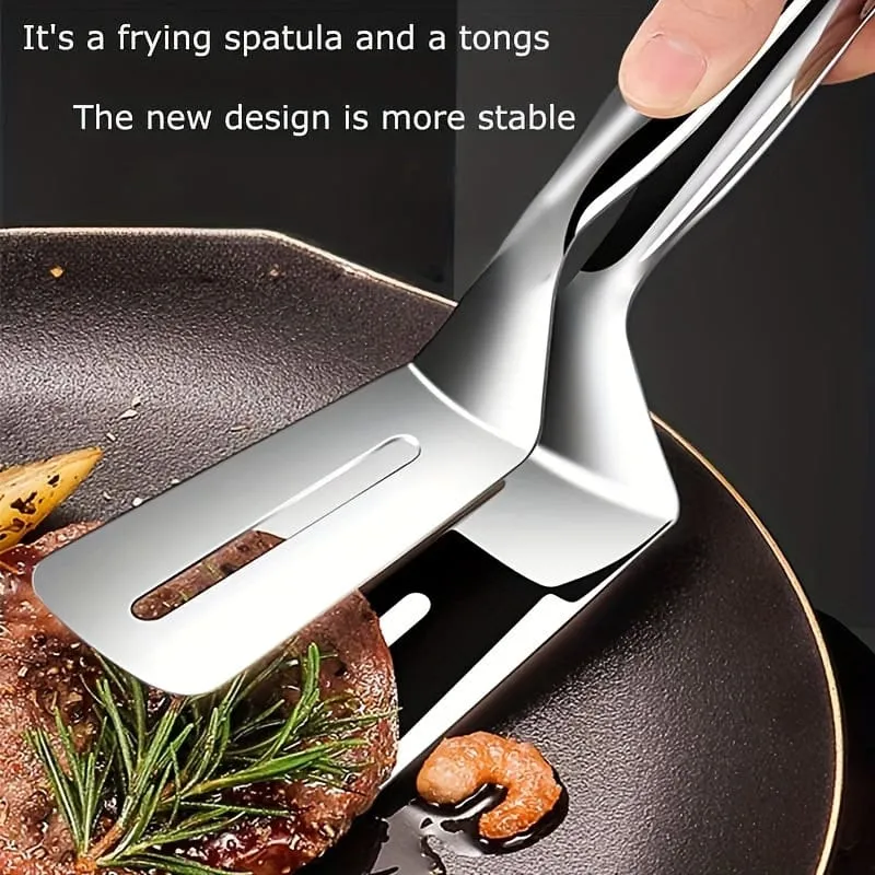 1 Stück, Edelstahl-Fischspatel-Clip, multifunktionaler Barbecue-Steak-Clip, Outdoor-Camping-Picknick-Wandern, Küchenutensilien, Kochgeschirr, Grillwerkzeug-Zubehör