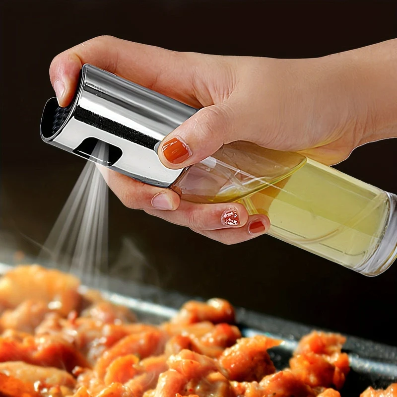 1 Stück Olivenöl-Sprüher, Spritzer-Flasche für Speiseölspender, Essigflasche, Luftfritteuse, Küche, Kochen, Braten, Salat, Backen, Grillen, 100 ml