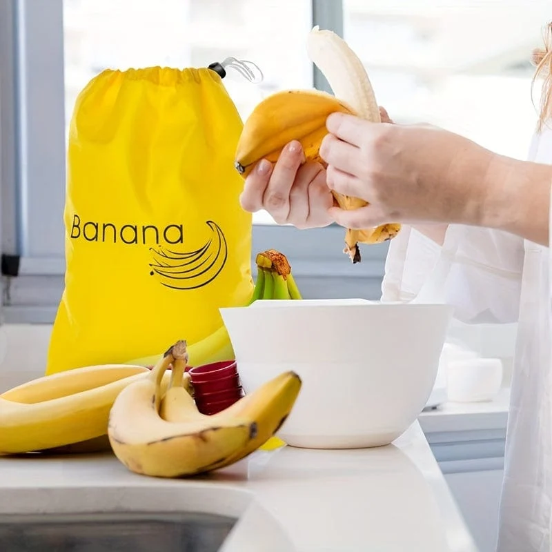 1 Stück Bananen-Aufbewahrungsbeutel, Gemüse-Konservierungsbeutel, verhindert Reifung, Bananen-Aufbewahrungs-Frischebeutel, leichter praktischer Bananenbeutel und Salatbeutel, waschbar, langlebig, Küchenbedarf, Küchenhelfer, günstigste Artikel