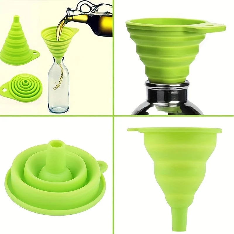 1pc Silikon Faltbare Trichter Faltbare Trichter Für Wasser Flasche Flüssigkeit Transfer Küche Gadgets Zubehör