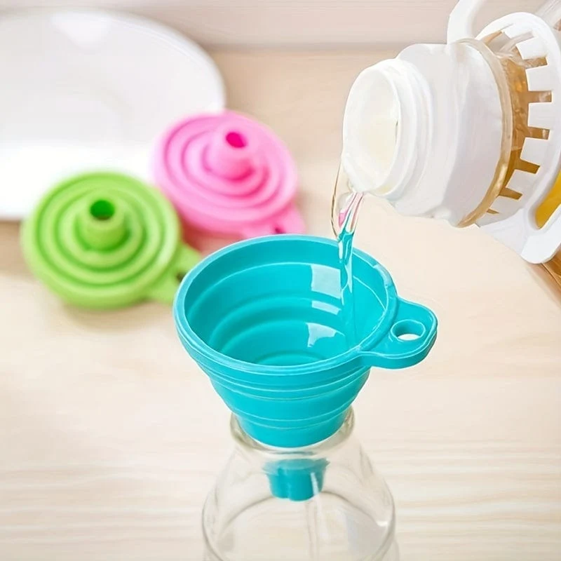1pc Silikon Faltbare Trichter Faltbare Trichter Für Wasser Flasche Flüssigkeit Transfer Küche Gadgets Zubehör