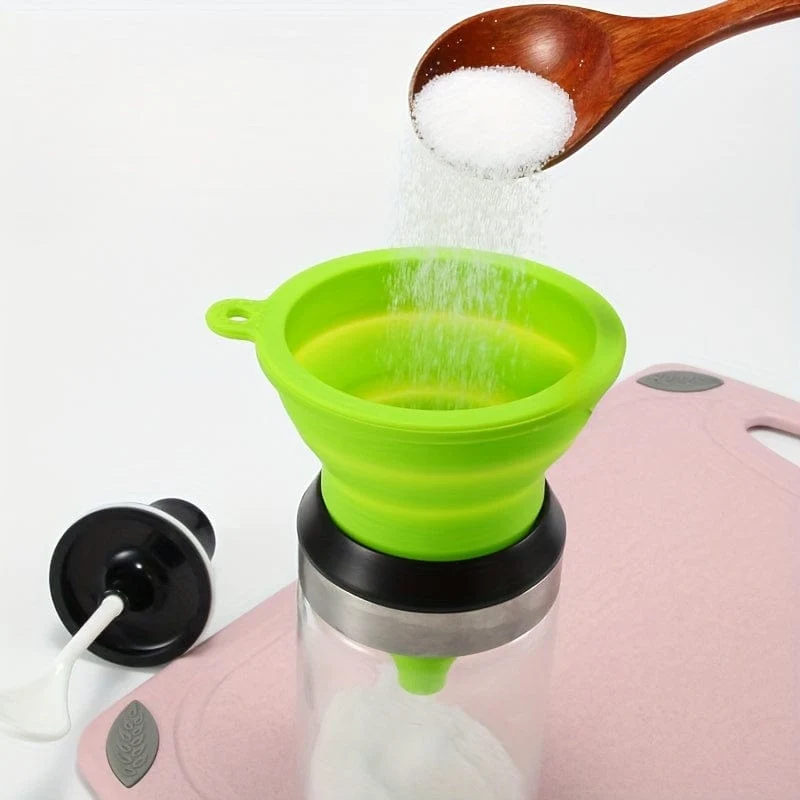 1pc Silikon Faltbare Trichter Faltbare Trichter Für Wasser Flasche Flüssigkeit Transfer Küche Gadgets Zubehör