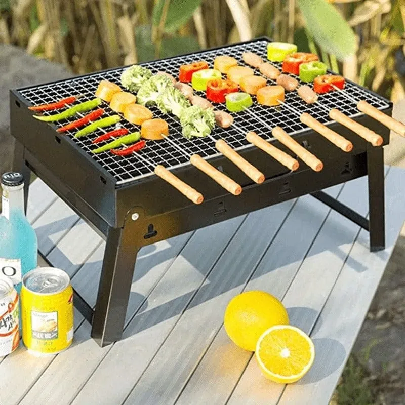 10 Stück, Grillspieße, Edelstahlspieße zum Grillen, multifunktionale Grillspieße aus Metall, Grillspieße aus Edelstahl, Grillspieße mit Holzgriff, Grillnadelstäbchen, Kochen im Freien, Grillzubehör,