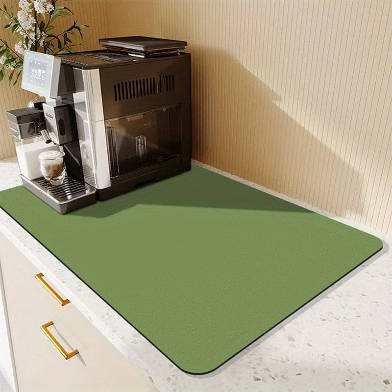 1 Stück große Kaffeematte, super saugfähige Kaffeematte – schnell trocknende Abtropfmatte, für Geschirr, Badezimmer, Küchenbedarf, geeignet für Restaurant/Gewerbe