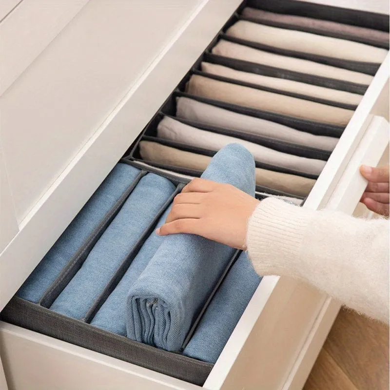 1 Stück Kleiderschrank Schublade Kleidung Organizer, Hosen Kleidung Jeans Aufbewahrungsbox, Kleiderschrank Kleidung Organizer Fall, Unterwäsche BHs Socken Sortierbox, Schlafzimmer Zubehör