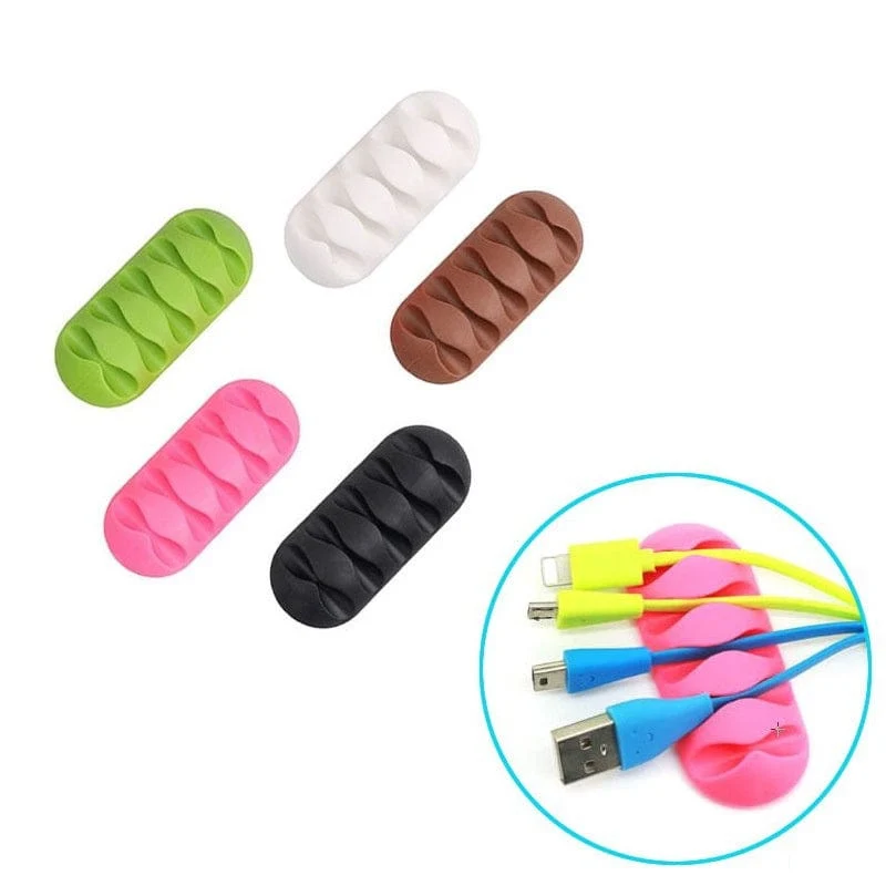 Halten Sie Ihre Kabel organisiert und ohne Kabelsalat mit diesem 1-teiligen Kabel-Organizer aus Silikon!
