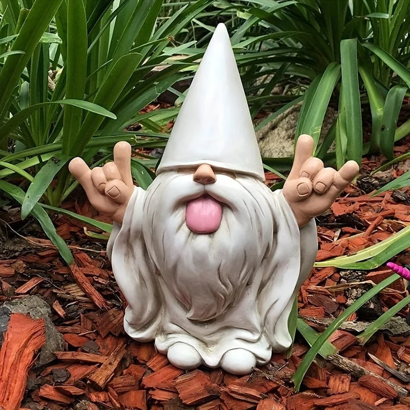 1 Stück Rocker-Gnome-Gartenstatuen werden Ihren Feengarten rocken und Gartenzwerge-Statuen im Freien, Gartenzwerg-Statue, Gartendekoration