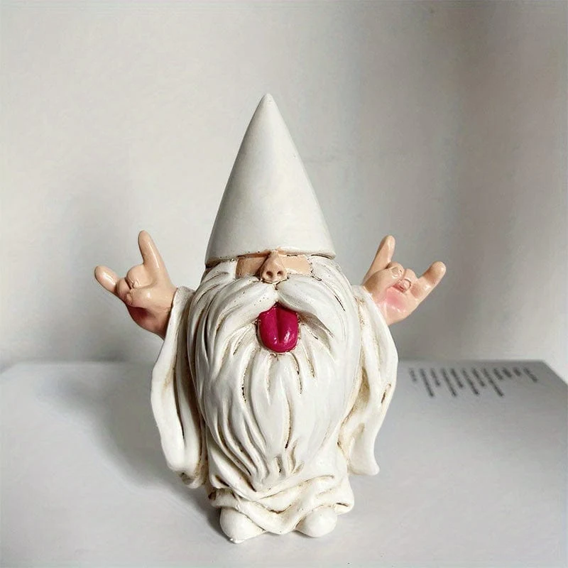 1 Stück Rocker-Gnome-Gartenstatuen werden Ihren Feengarten rocken und Gartenzwerge-Statuen im Freien, Gartenzwerg-Statue, Gartendekoration