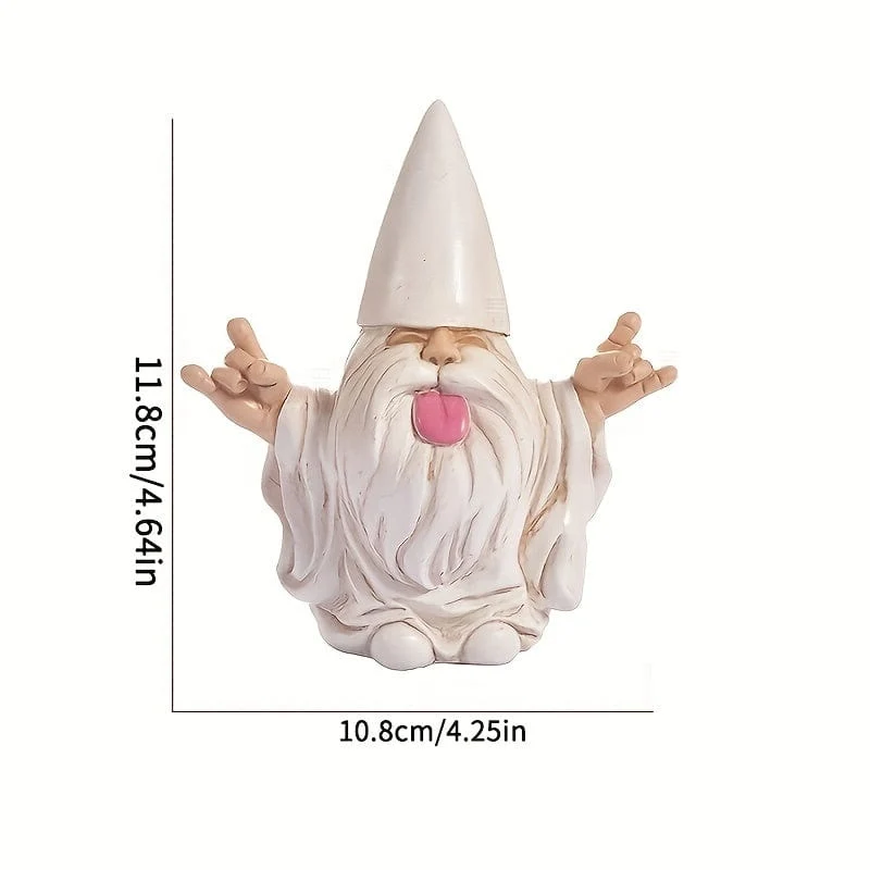 1 Stück Rocker-Gnome-Gartenstatuen werden Ihren Feengarten rocken und Gartenzwerge-Statuen im Freien, Gartenzwerg-Statue, Gartendekoration