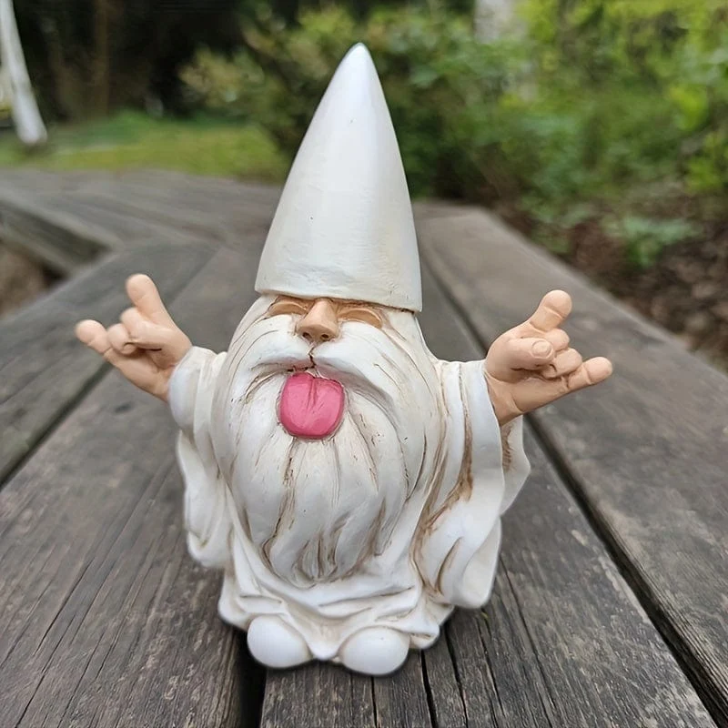 1 Stück Rocker-Gnome-Gartenstatuen werden Ihren Feengarten rocken und Gartenzwerge-Statuen im Freien, Gartenzwerg-Statue, Gartendekoration