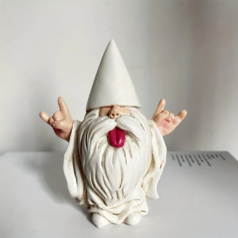 1 Stück Rocker-Gnome-Gartenstatuen werden Ihren Feengarten rocken und Gartenzwerge-Statuen im Freien, Gartenzwerg-Statue, Gartendekoration