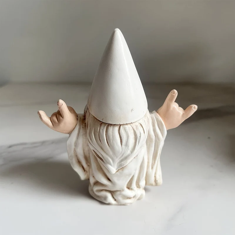 1 Stück Rocker-Gnome-Gartenstatuen werden Ihren Feengarten rocken und Gartenzwerge-Statuen im Freien, Gartenzwerg-Statue, Gartendekoration