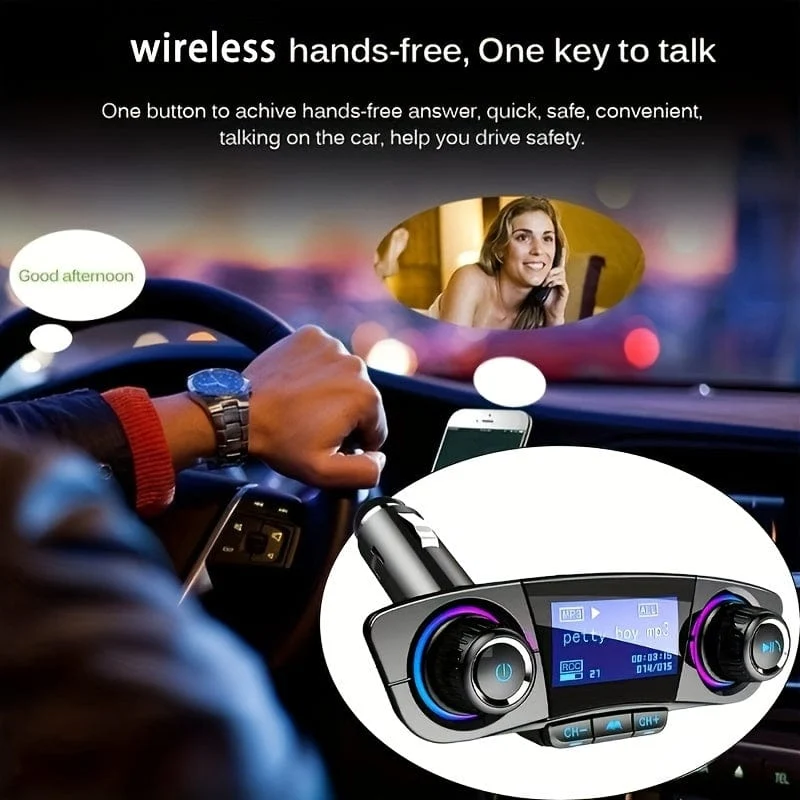 Auto-FM-Transmitter, MP3-Player-Adapter, Ladegerät, Freisprecheinrichtung