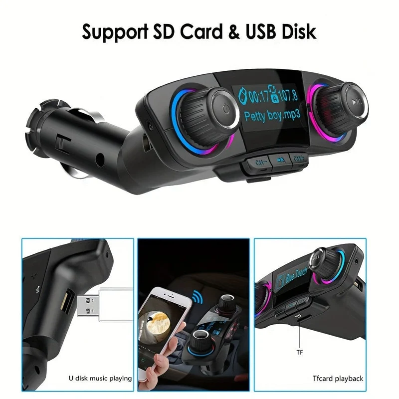 Auto-FM-Transmitter, MP3-Player-Adapter, Ladegerät, Freisprecheinrichtung