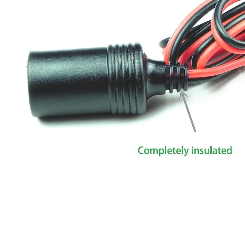 12V 50A Batterieklemmen: Adapter für Zigarettenanzünder im Auto mit Krokodilklemmen, Verlängerungskabel