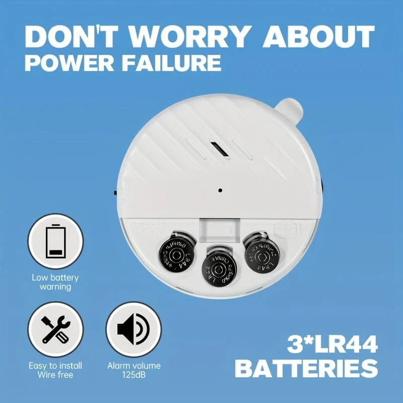 Drahtloser Tür- und Fenstervibrationssensor-Alarm, 125 dB, Glasbruch-Diebstahlschutzsensor, einfache Installation für den Sicherheitsschutz zu Hause