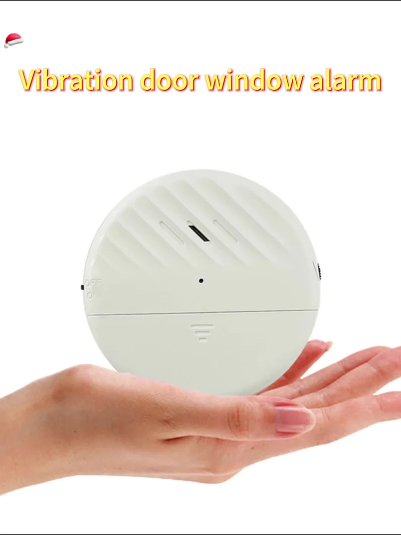 Drahtloser Tür- und Fenstervibrationssensor-Alarm, 125 dB, Glasbruch-Diebstahlschutzsensor, einfache Installation für den Sicherheitsschutz zu Hause