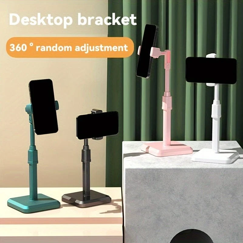 Handyhalter, um 360 Grad verstellbarer Winkel und Höhe, Desktop-Telefonständer, fauler Telefonhalter, dicker und freundlicher Telefon-Live-Ständer, kompatibel mit allen Telefonen