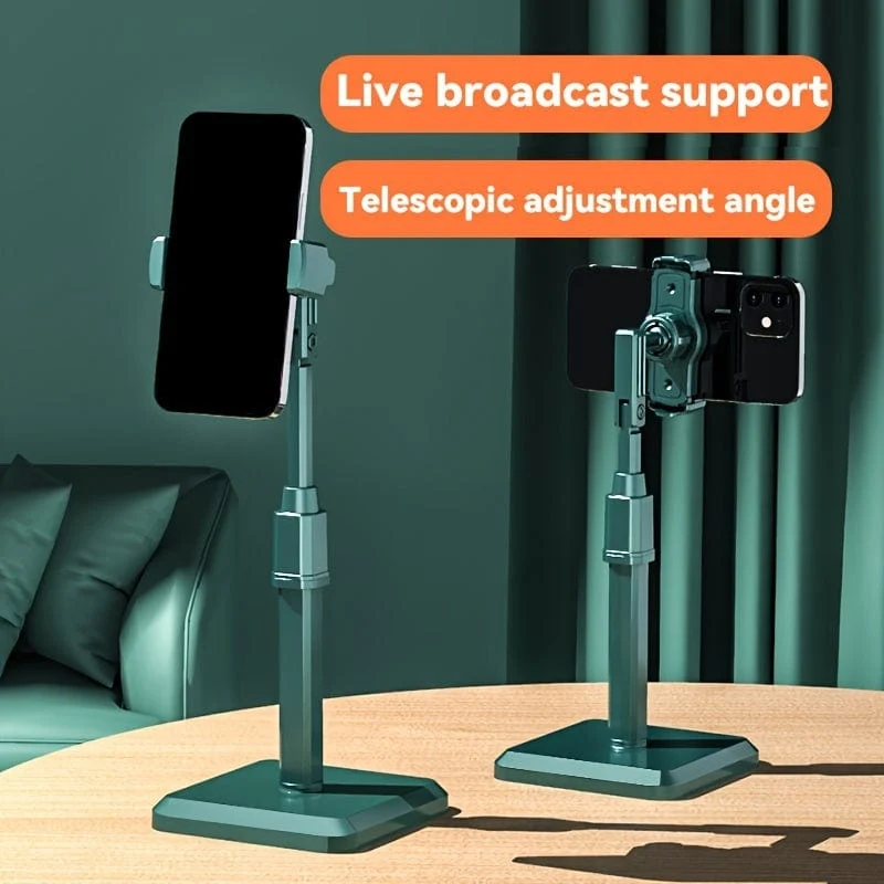 Handyhalter, um 360 Grad verstellbarer Winkel und Höhe, Desktop-Telefonständer, fauler Telefonhalter, dicker und freundlicher Telefon-Live-Ständer, kompatibel mit allen Telefonen