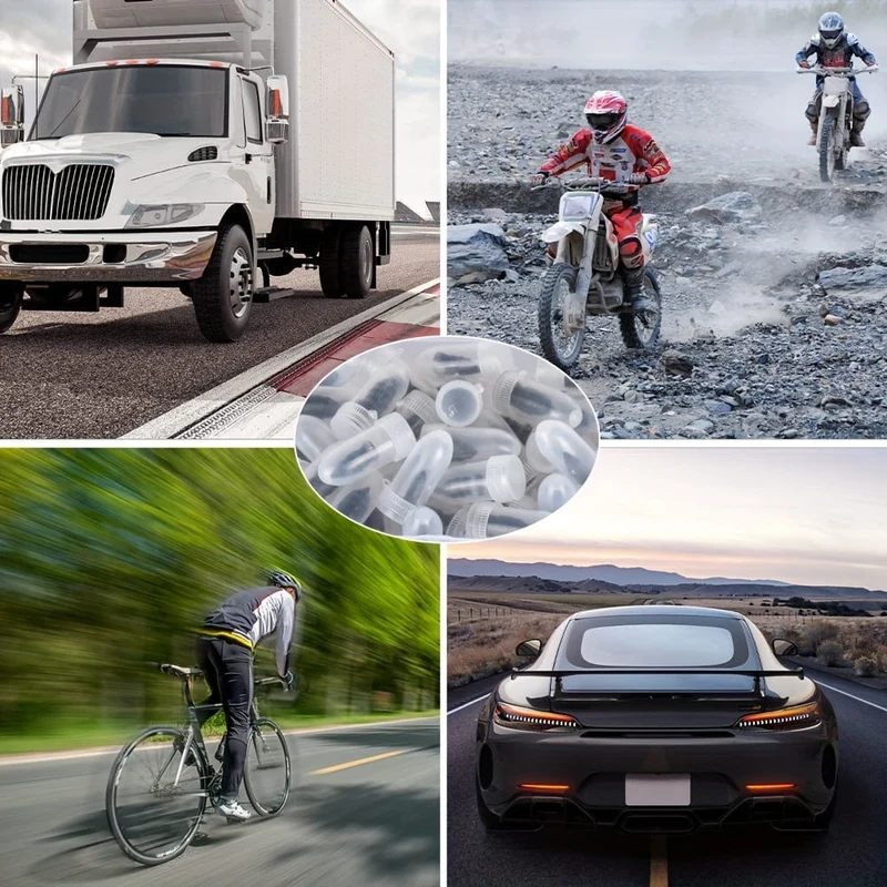 40 Stück (S 20 Stück + L 20 Stück), separat verpackt, Vakuum-Reifen-Schnellreparaturset mit spiralförmigen Gumminägeln, geeignet für Autos und Motorräder