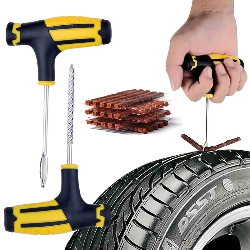 Autoreifen-Reparaturset, Tubeless-Reifen-Piercing-Reparaturset, Nagelwerkzeug-Set, Drag-Ersatzwerkzeug, Motorrad-Reparaturwerkzeug