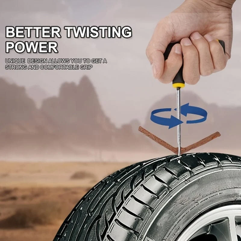Autoreifen-Reparaturset, Tubeless-Reifen-Piercing-Reparaturset, Nagelwerkzeug-Set, Drag-Ersatzwerkzeug, Motorrad-Reparaturwerkzeug