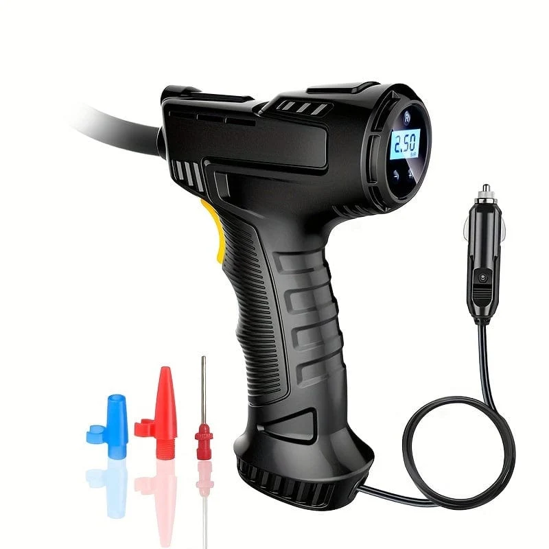 Tragbare Luftkompressor-Luftpumpe, kabellos und Handpumpe mit LED-Licht, geeignet zum Aufpumpen von Reifen auf Bällen/Fahrrädern/Motorrädern/Autos