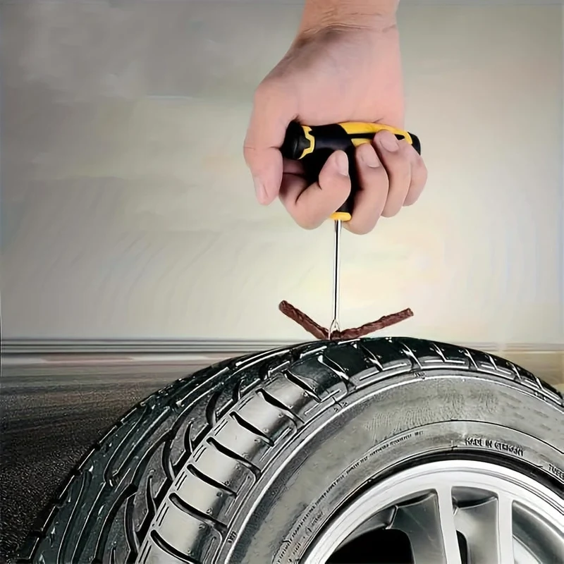 Auto-Reifen-Reparatur-Set, Multi-Tool-Zange für Auto, LKW, Wohnmobil, flacher schlauchloser Reifen, Nietenstopfen, Vakuumfolien-Gumminagel
