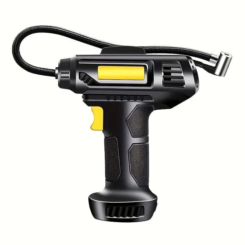 120 W tragbarer Auto-Luftkompressor, kabellose tragbare elektrische Auto-Luftpumpe, Auto-Reifenfüller mit LED-Licht für Auto