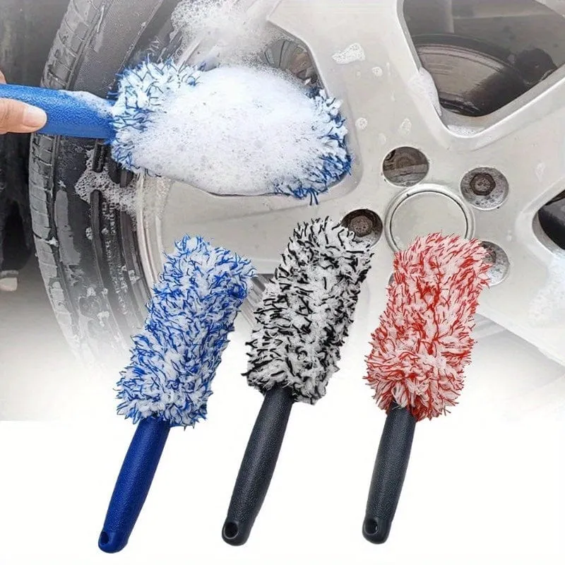 1pc Auto Waschen Pinsel Mikrofaser Reifen Wäscher Felge Pinsel Stamm Motorrad Staub Entferner Detaillierung Clean Tool Auto Reinigung werkzeuge