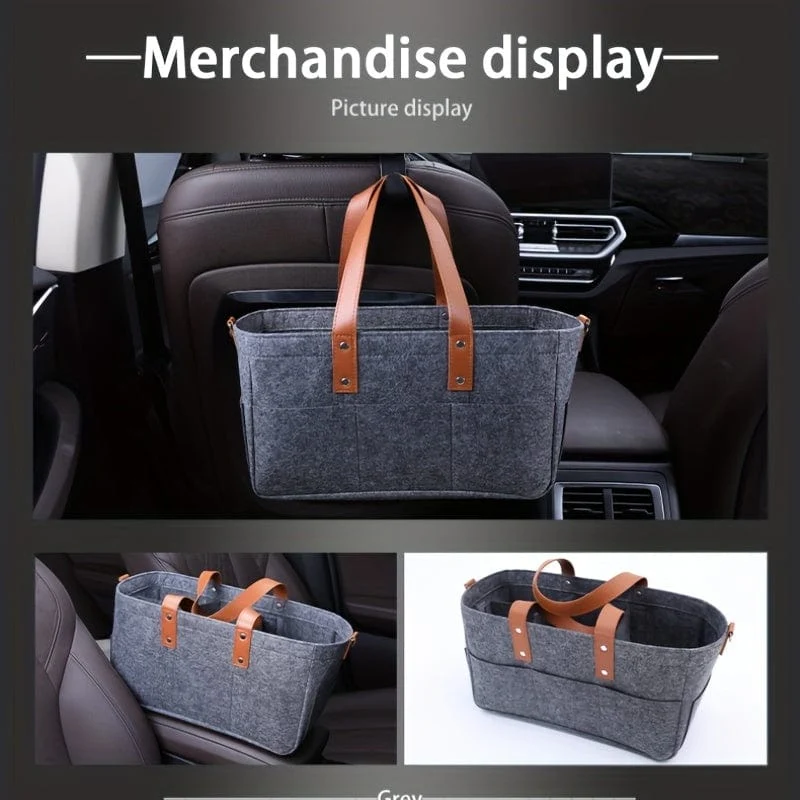 Zusammenklappbare Aufbewahrungstasche für den Kofferraum, den Haushalt, multifunktionale Hängetasche, Hängekorbwagen, tragbare Tasche, praktisches Zubehör für das Auto