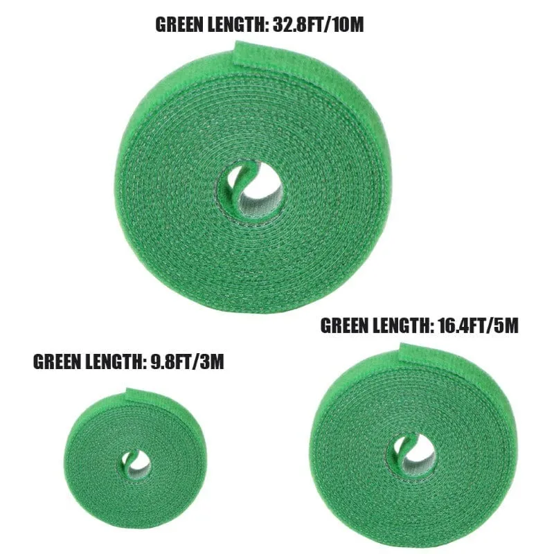 1 Rolle, grünes Gartenband für Pflanzen, Garten-Pflanzenbinder, 1 cm breit, wiederverwendbares Gartenband, Pflanzenstütze für Kletterpflanzen, Blumen, Weinreben, Tomatenbinder, verstellbar