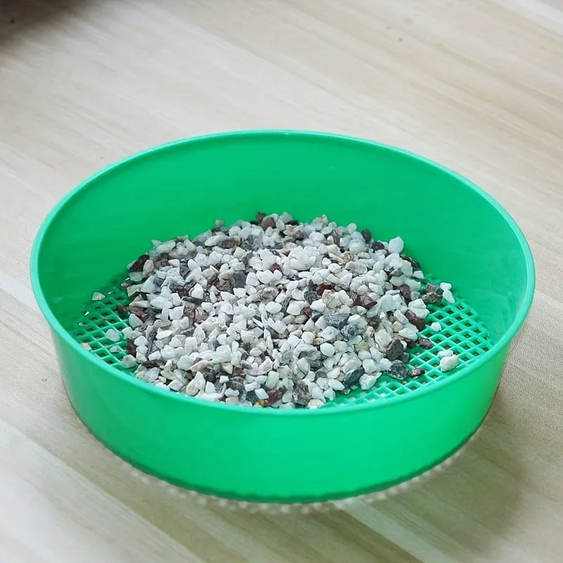 1 Stück Gartensieb Gartensieb Gartensämlingswerkzeug für Garten Sand Boden Kompost Stein Heimpflanzen grün