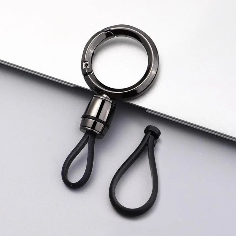Ein modischer und minimalistischer Schlüsselanhänger aus Legierung und TPU-Material, geeignet für Autoschlüssel, ein Unisex-Schlüsselanhänger für Männer und Frauen